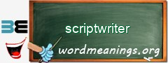 WordMeaning blackboard for scriptwriter